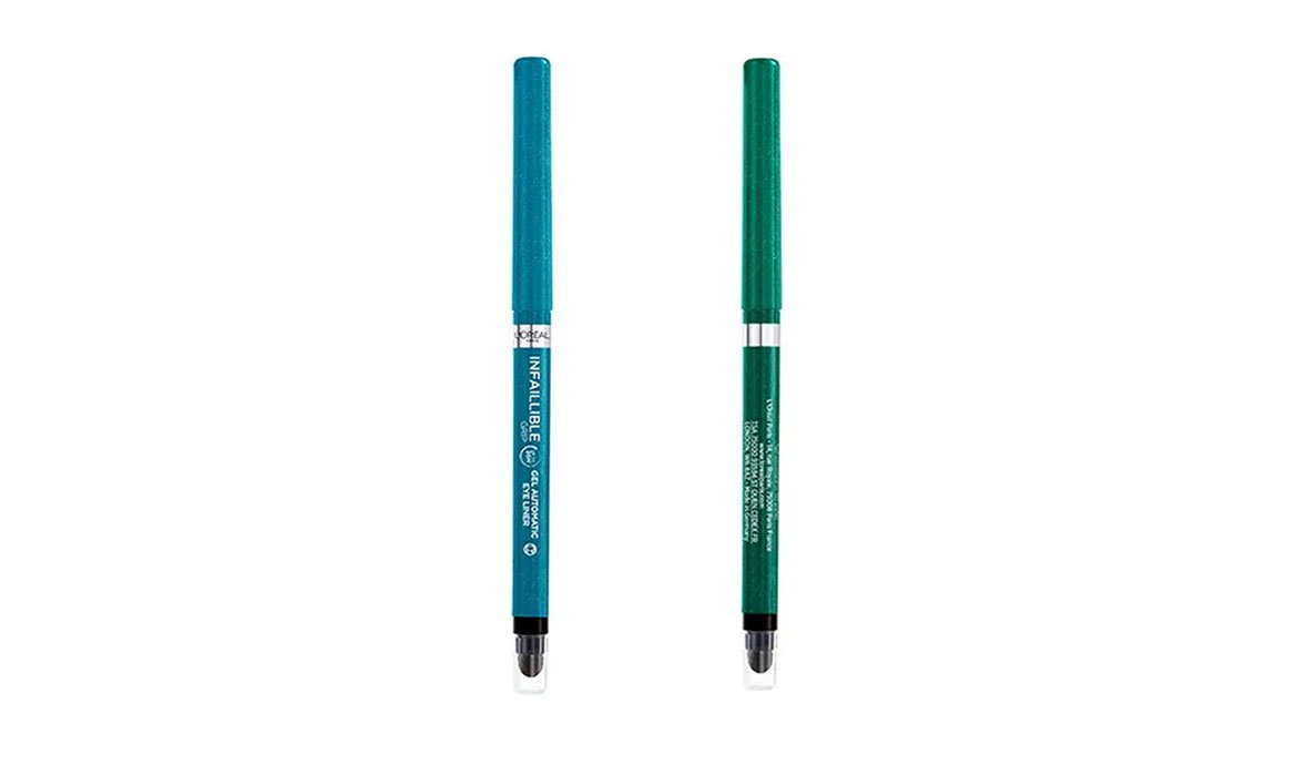 Los eyeliners azules y verdes de Infalible Grip Liner combinan con cualquier color de ojos y son una opción perfecta para un look de verano.